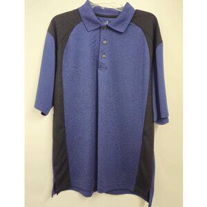 Grand Slam Golf Short Sleeve Polo- Size Large Tall, blue/black